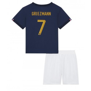 Frankrike Antoine Griezmann #7 Hemmakläder Barn VM 2022 Kortärmad (+ Korta byxor)